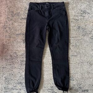 PAIGE Hoxton Crop Black Skinny Jeans size 29